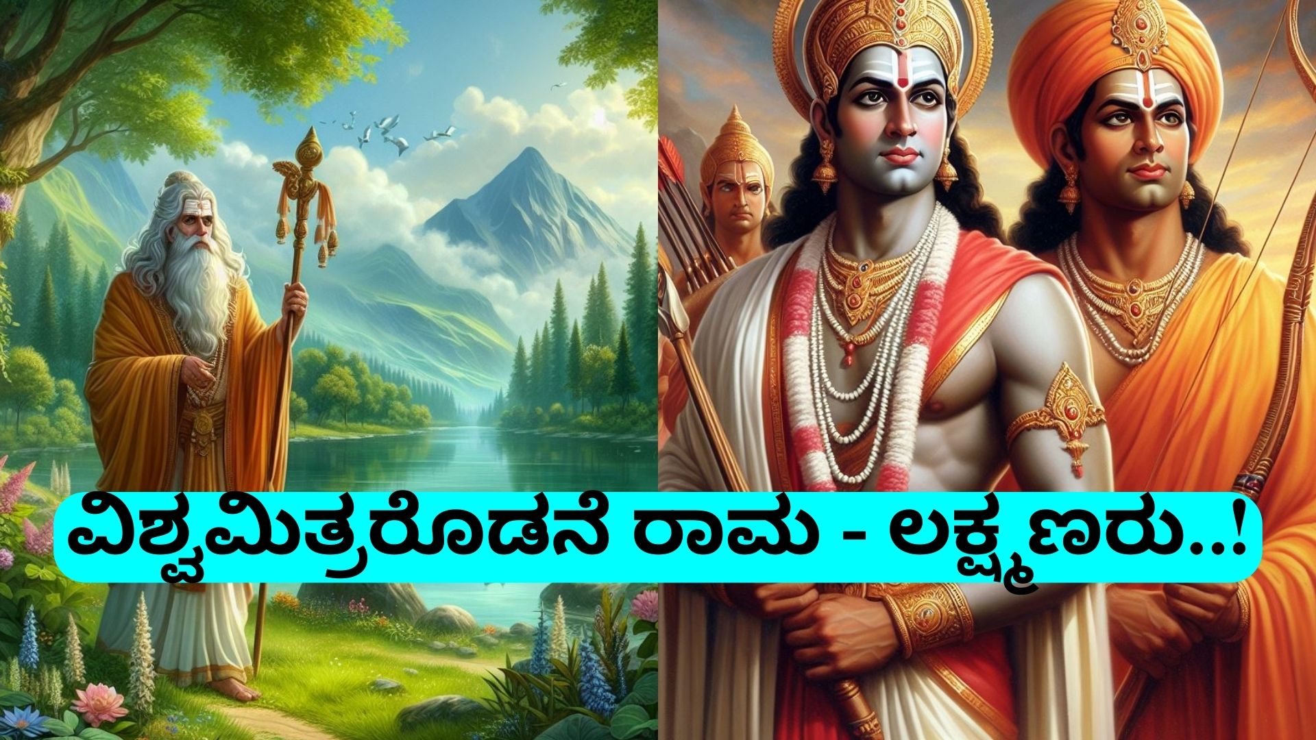 ವಿಶ್ವಾಮಿತ್ರರೊಡನೆ ರಾಮ-ಲಕ್ಷ್ಮಣರು..!